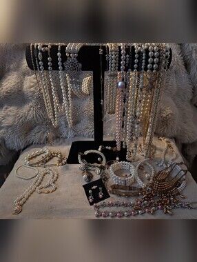 Faux Pearl Lot - Glass And Plastic